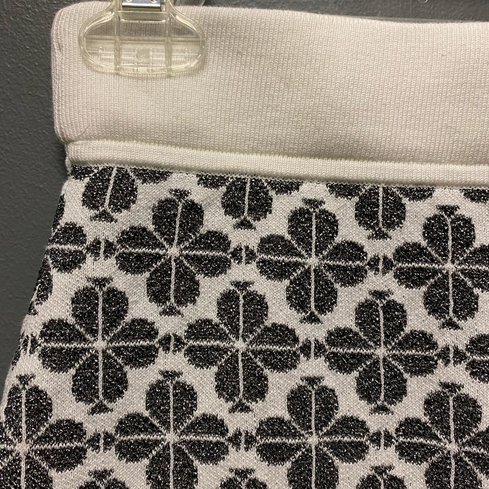 Kate Spade Metallic Floral Print Pencil Sweater Skirt XS - Picture 5 of 10